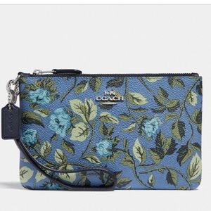 Coach Sleeping Rose Wristlet